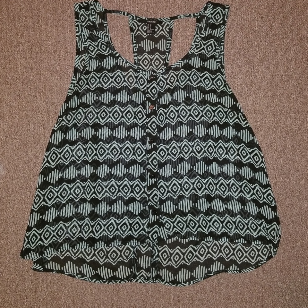 tribal print tank